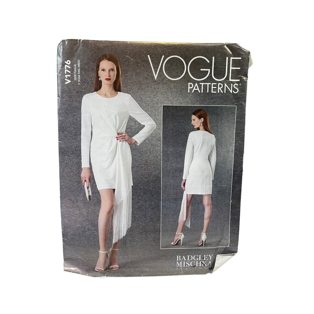 Vogue V1776 Badgley Mischka Dress Y(XS-S-M) Modern Designer
